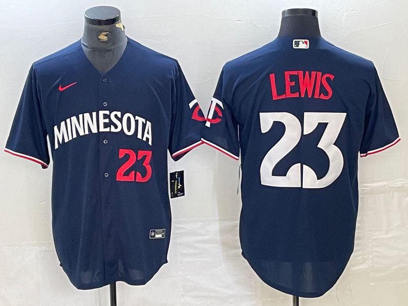 Men Minnesota Twins 23 Lewis Blue 2024 Nike Game MLB Jersey style 2